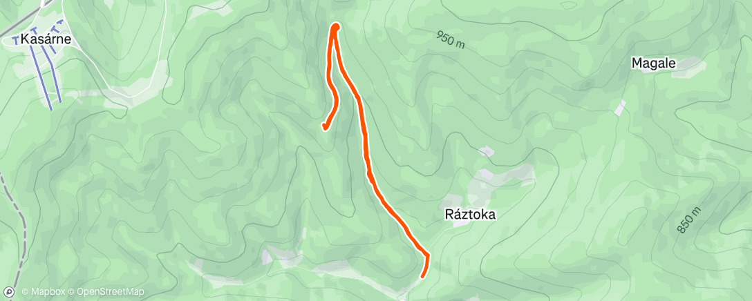 Map of the activity, Štiavnik