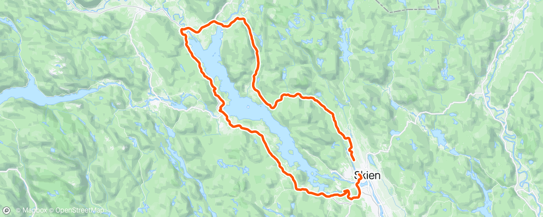 Map of the activity, Telemark tours