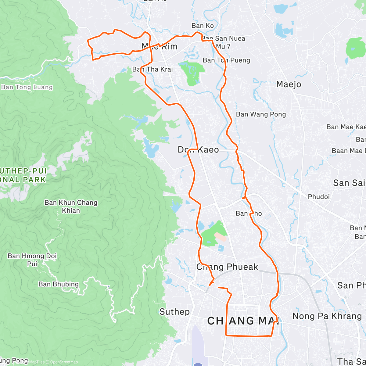 Карта физической активности (Morning Ride)