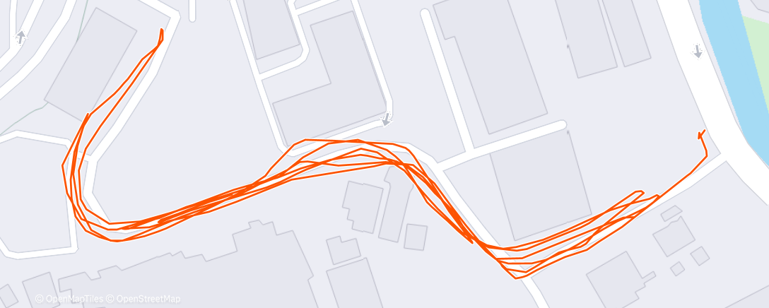 Map of the activity, Interval Run