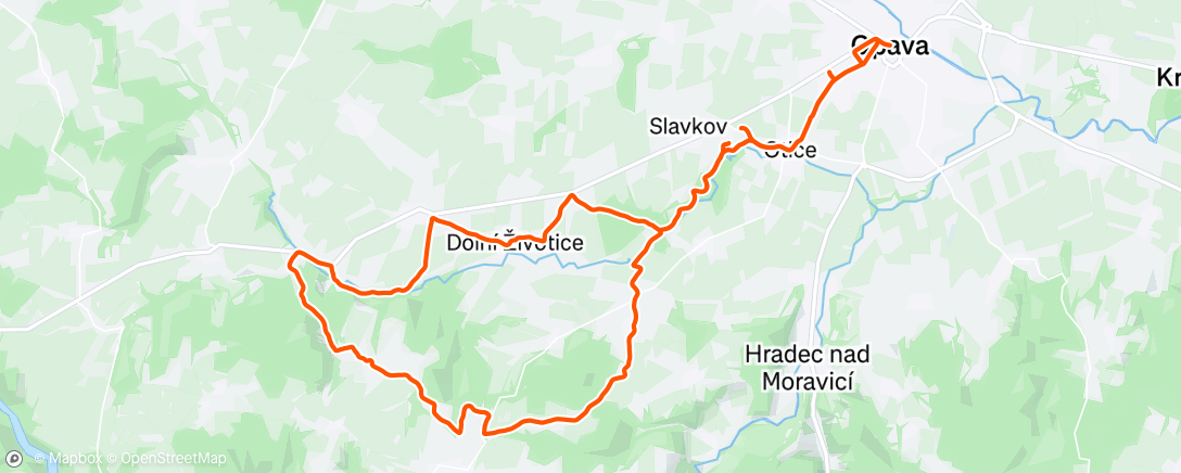 Map of the activity, Morning Ride