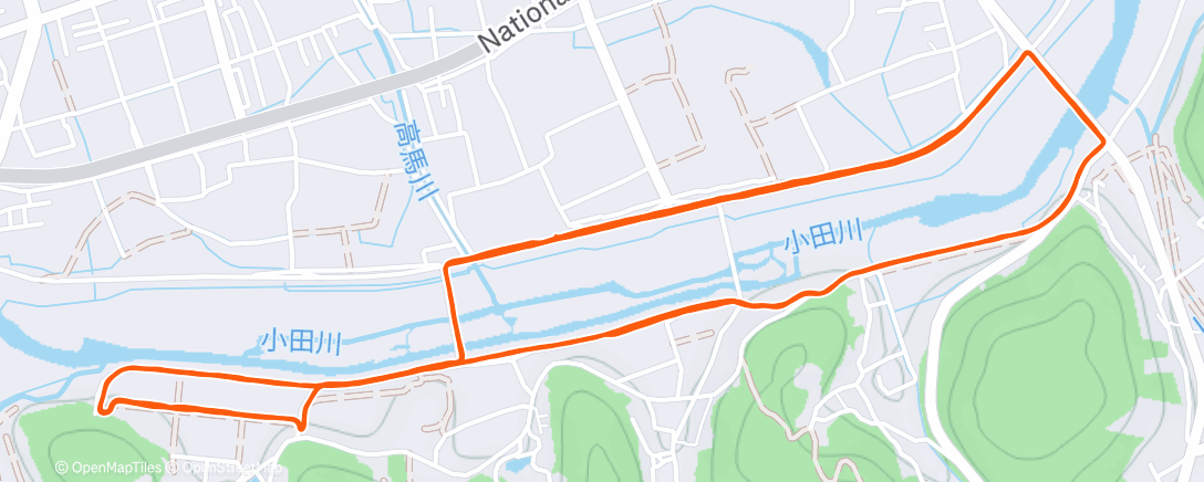 Map of the activity, 朝のランニング