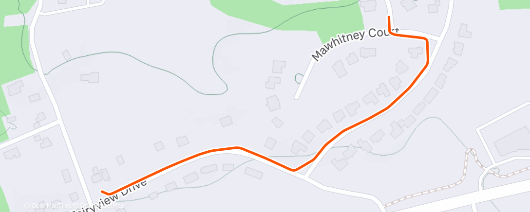 Map of the activity, Afternoon Walk