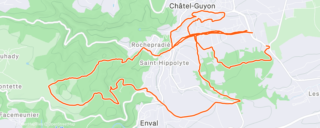 Map of the activity, Sortie de nuit avec un papi