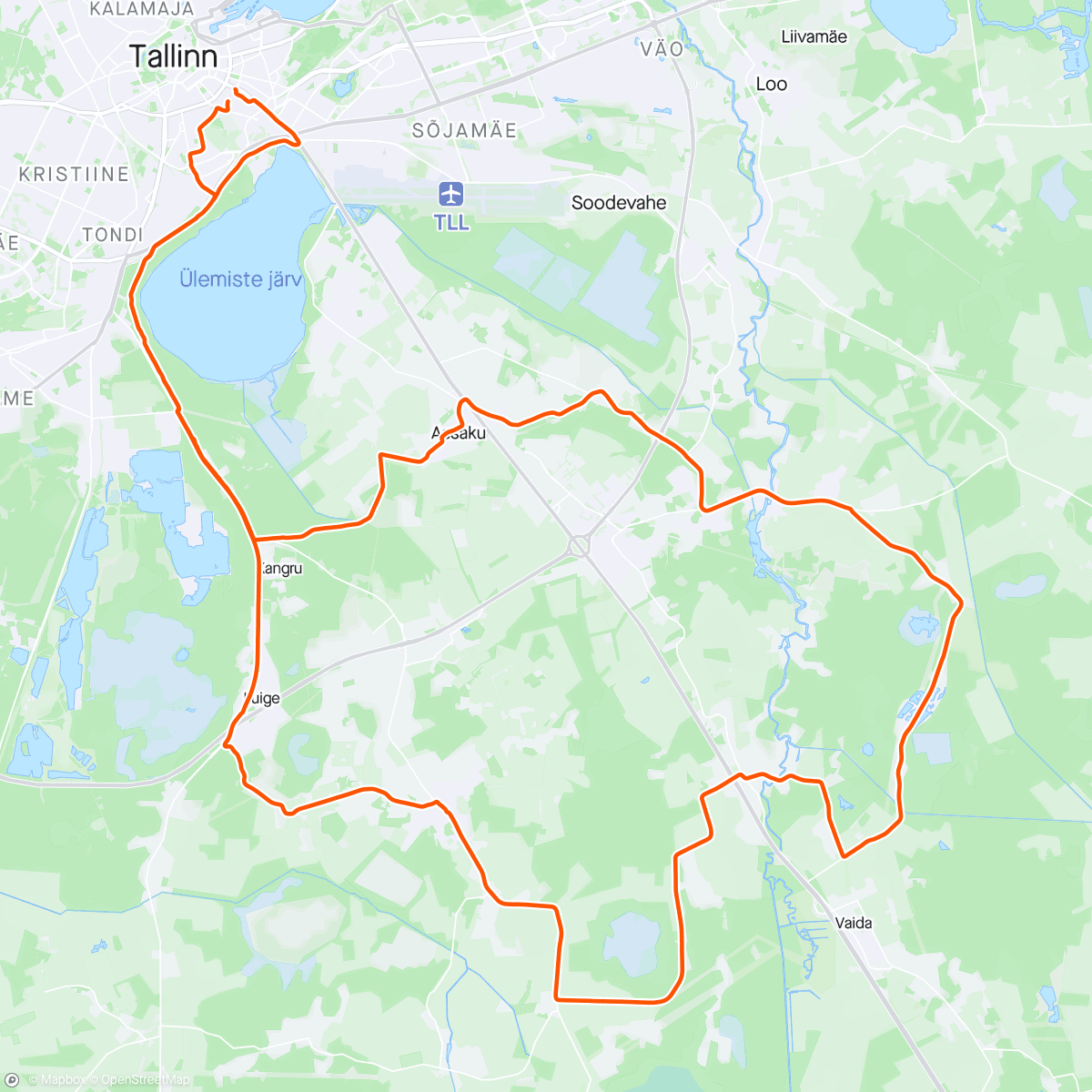 Map of the activity, CFC cycling week group ride