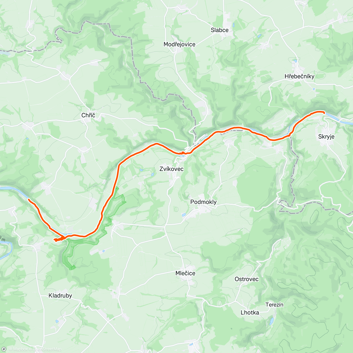 Map of the activity, Den otců - Berounka
