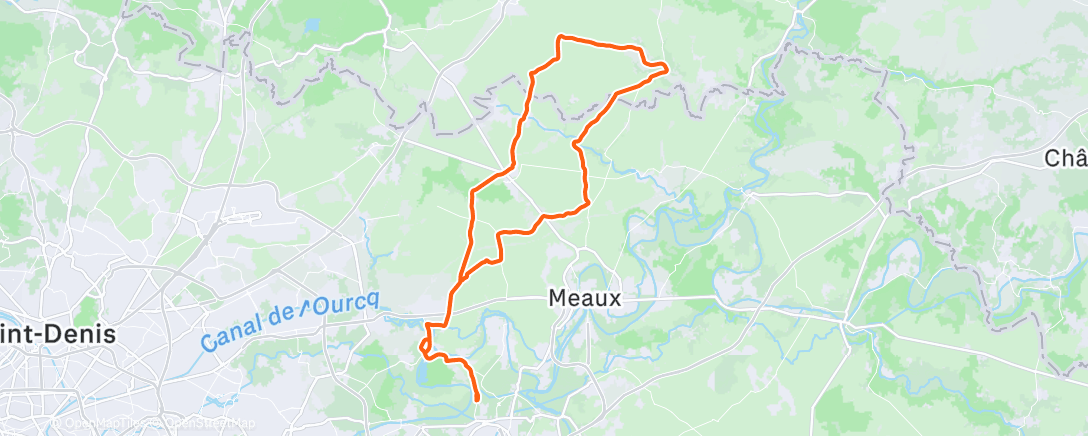 Map of the activity, 3h tranquille