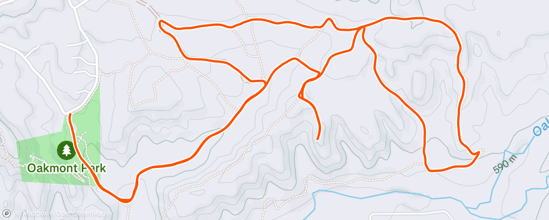 Map of the activity, Morning Trail Run