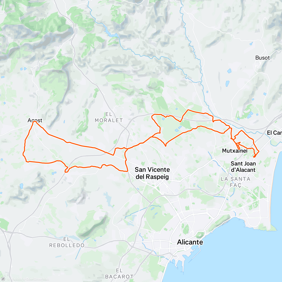 Map of the activity, Paseíllo dominguero.
