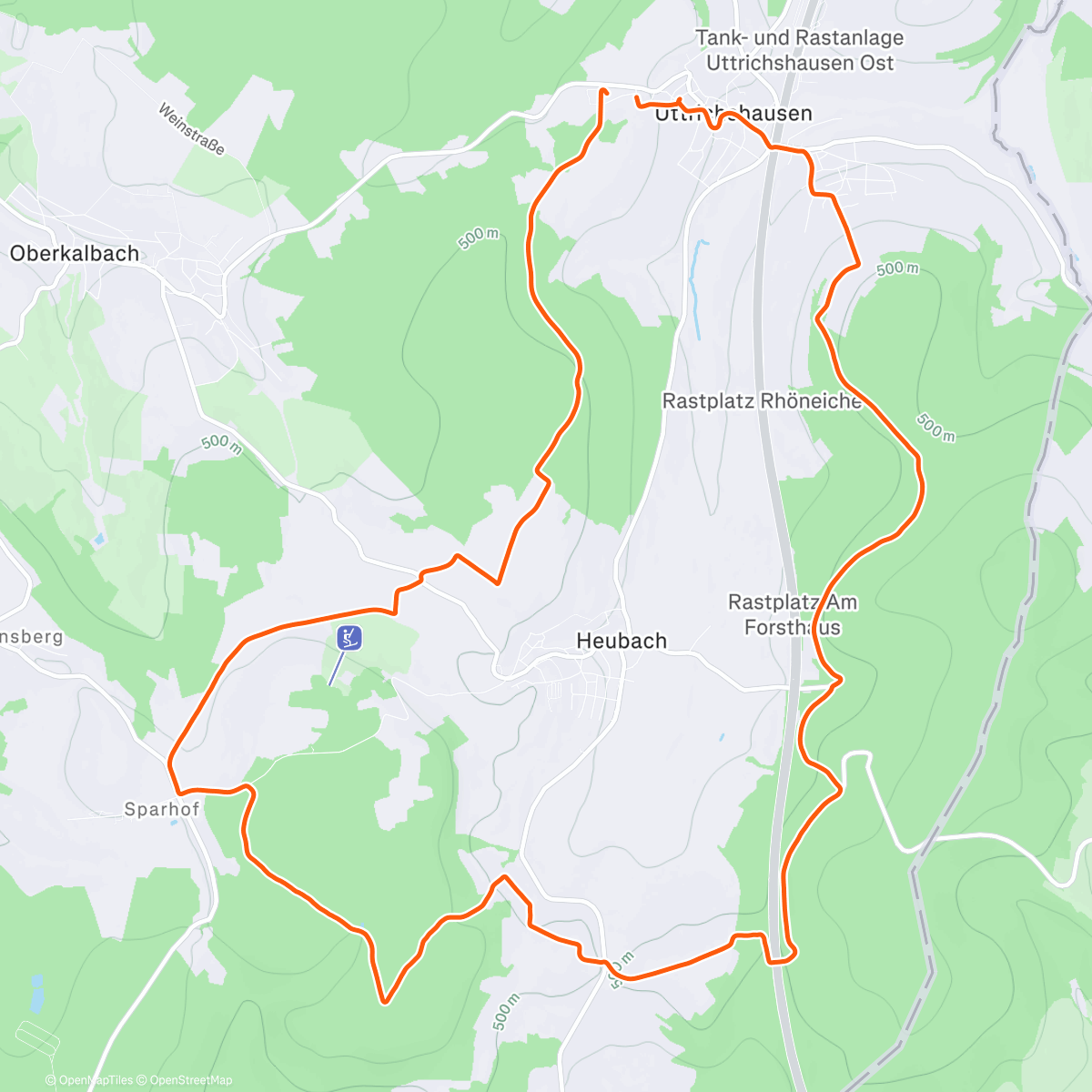 Map of the activity, Rhön Gravel 2
