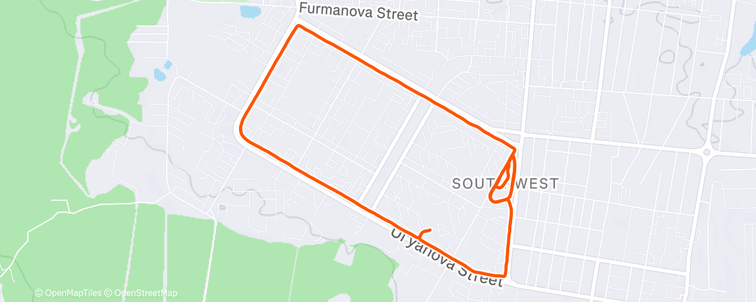 Карта физической активности (Вечерний забег)