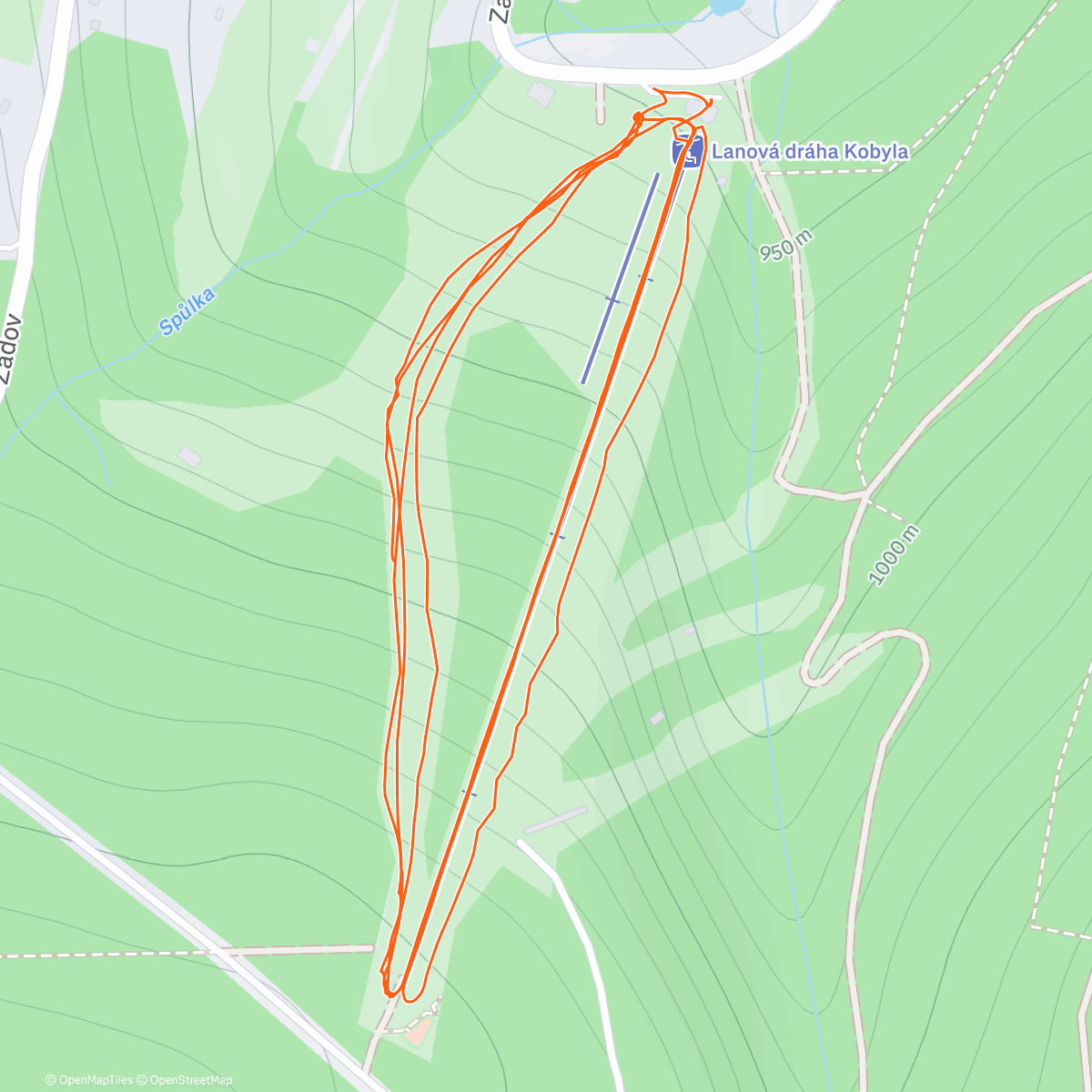 Map of the activity, Morning Alpine Ski