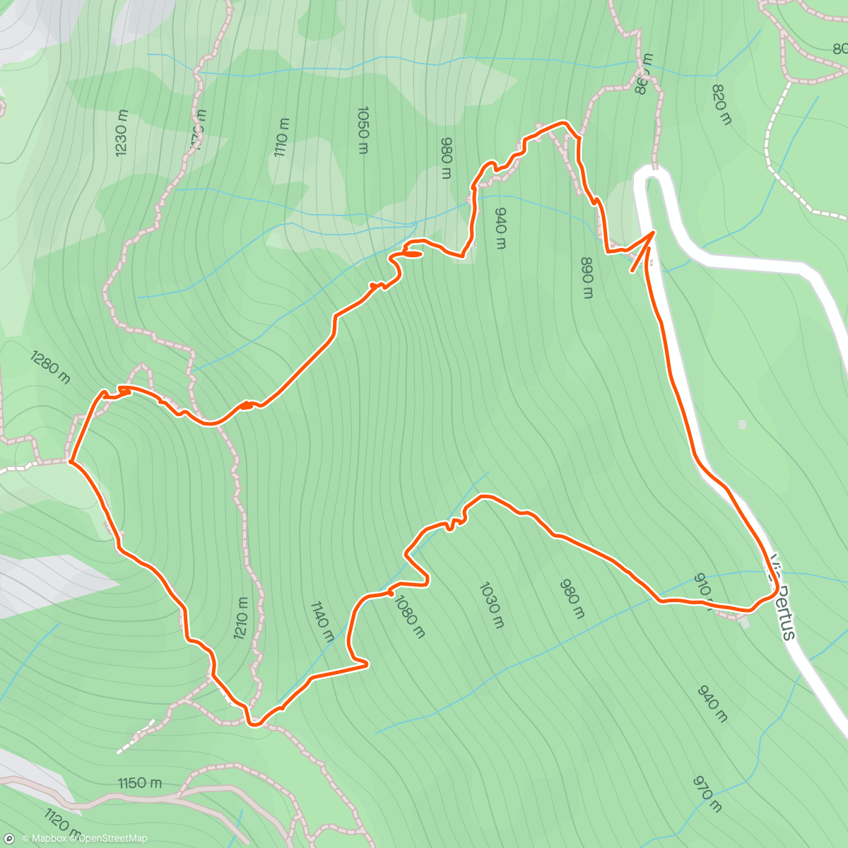 Карта физической активности (Sentiero attrezzato monte Ocone)