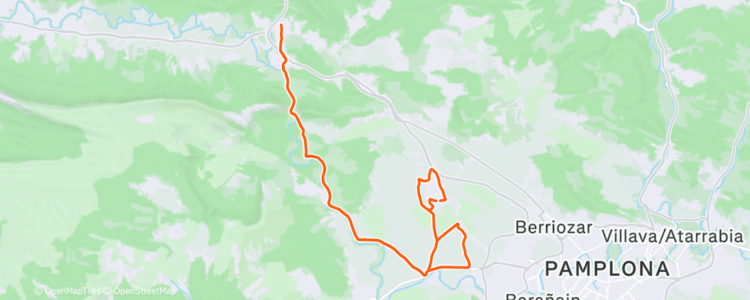 Map of the activity, Lunch Ride