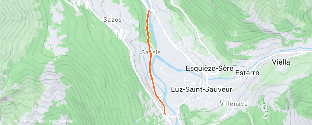 Map of the activity, Sortie déroulé de jambes sur 2000m qui font du bien, avec un bon classement et 1er du segment cette année 😜
