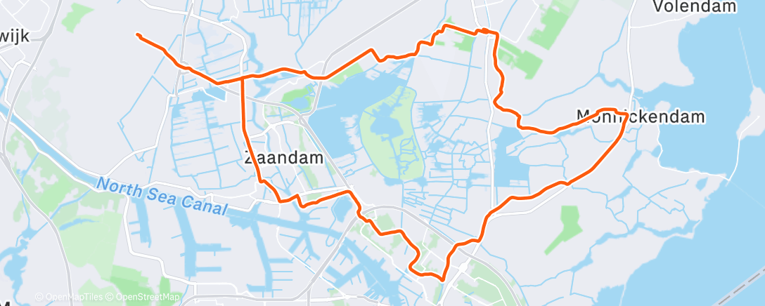 Map of the activity, Fietsen