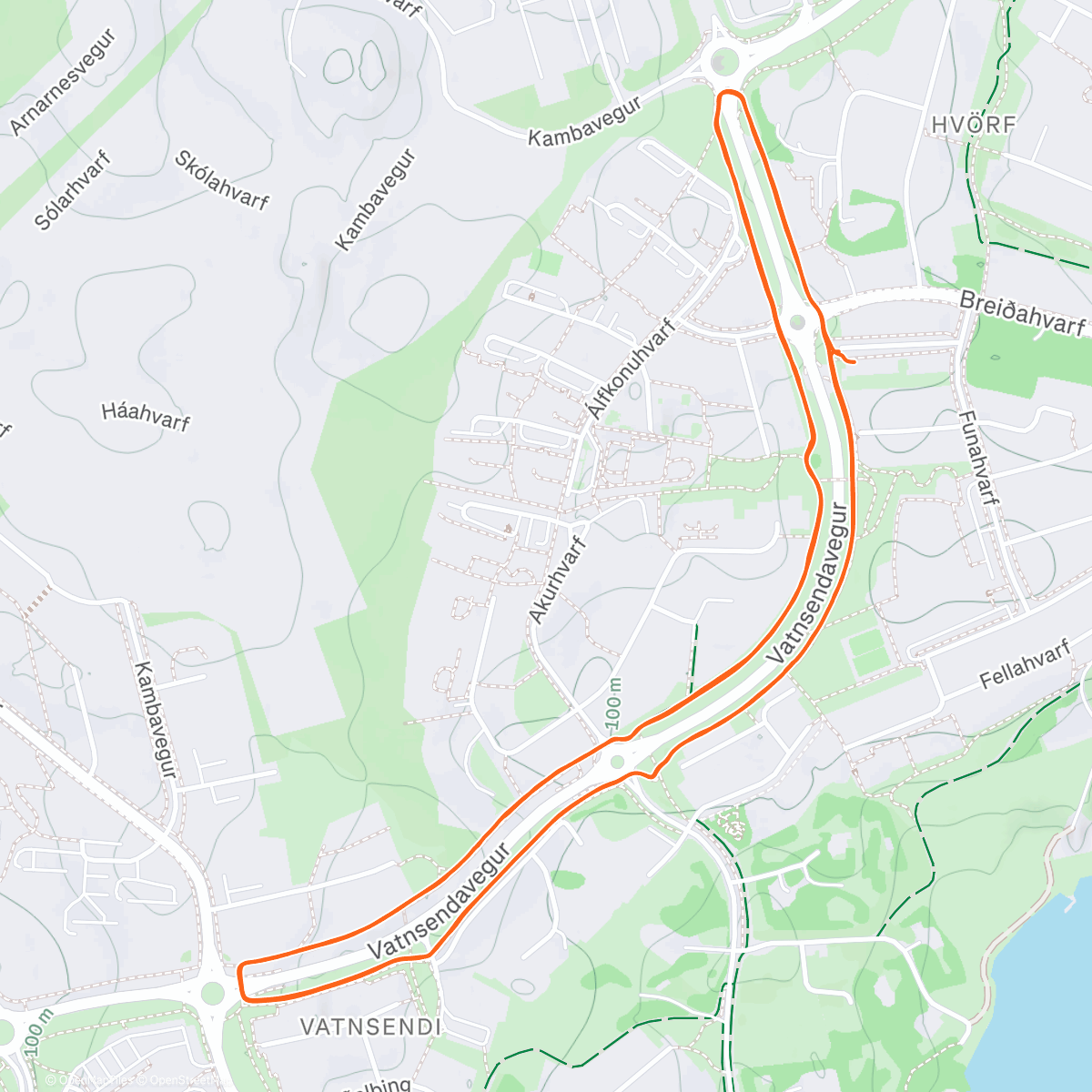 Map of the activity, Morning Run