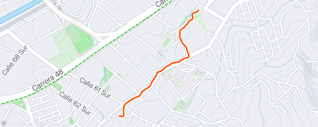 Mapa da atividade, Caminata de mañana