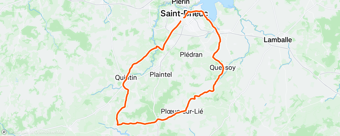Map of the activity, Afternoon Ride