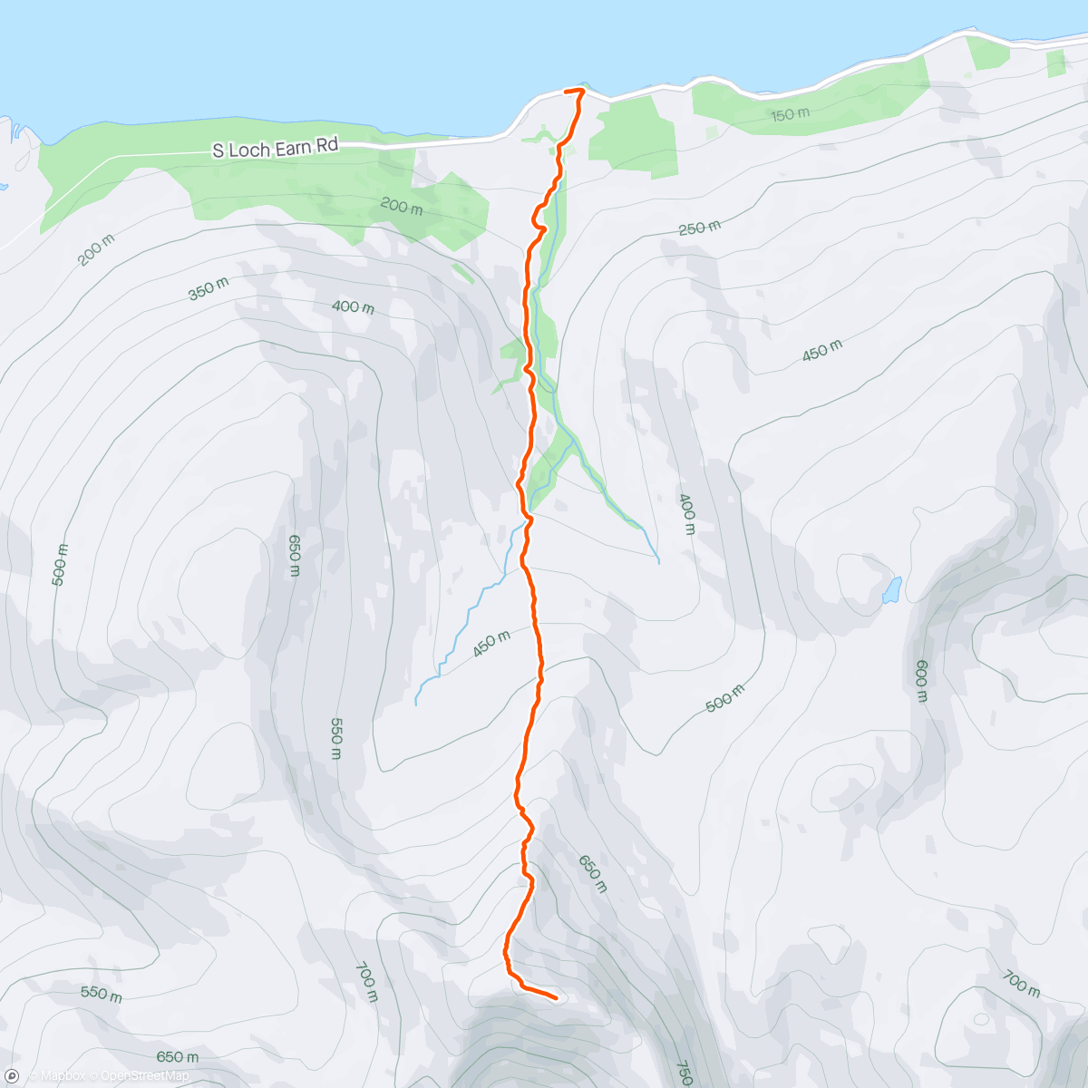 Map of the activity, Walking back down after a bivi on the summit watching the amazing Northern Lights.