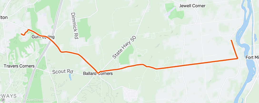 Map of the activity, Morning Ride
