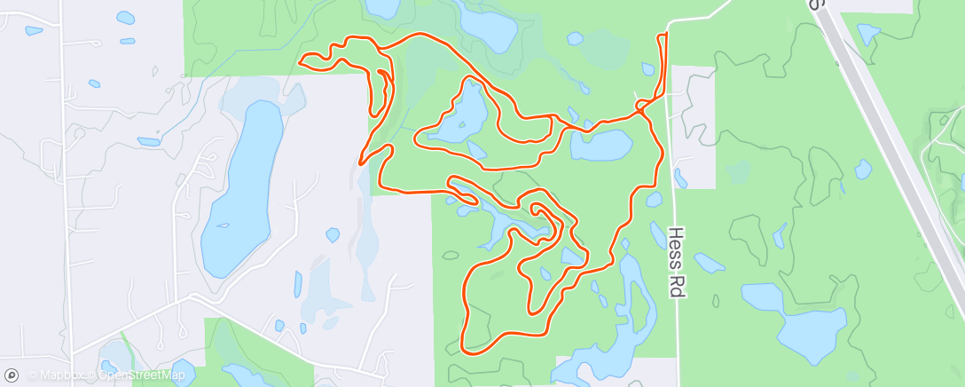 Map of the activity, Lunch Mountain Bike Ride