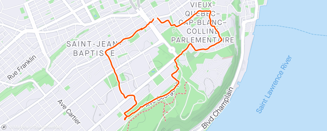 Карта физической активности (Marche Québec)