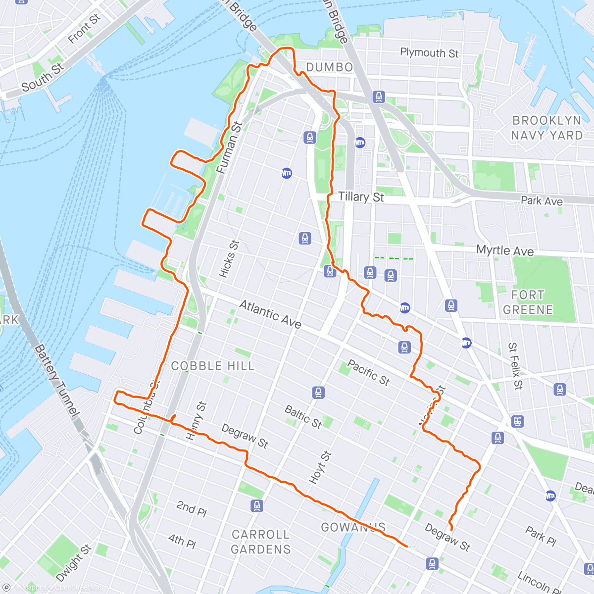 Mappa dell'attività Wednesday Run
