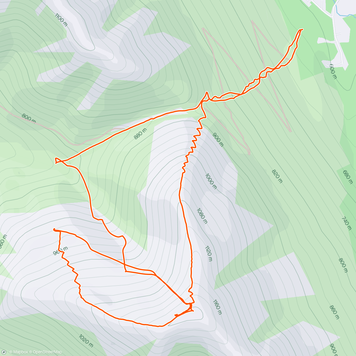 Map of the activity, North Bowl