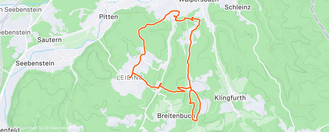 Mapa da atividade, Traillauf am Nachmittag