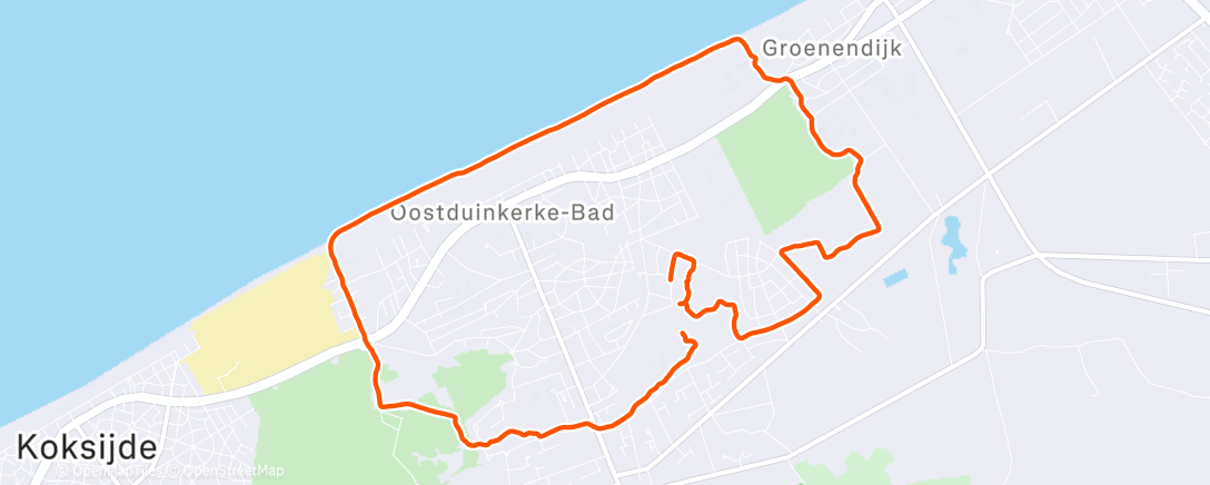 Map of the activity, Namiddagloop