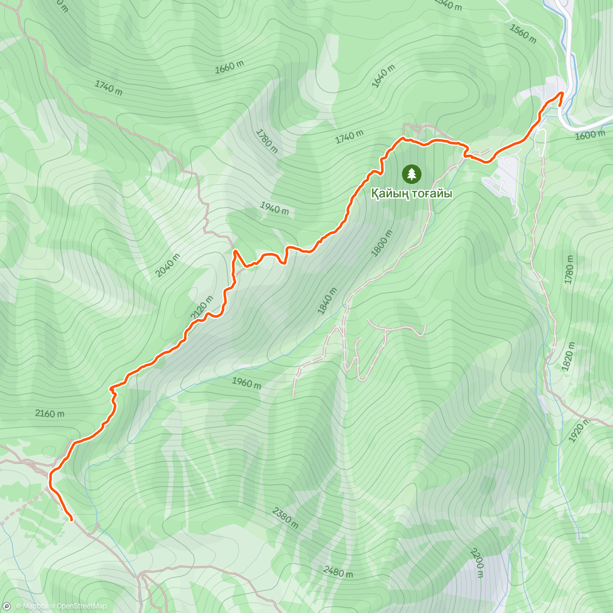Map of the activity, Evening Hike