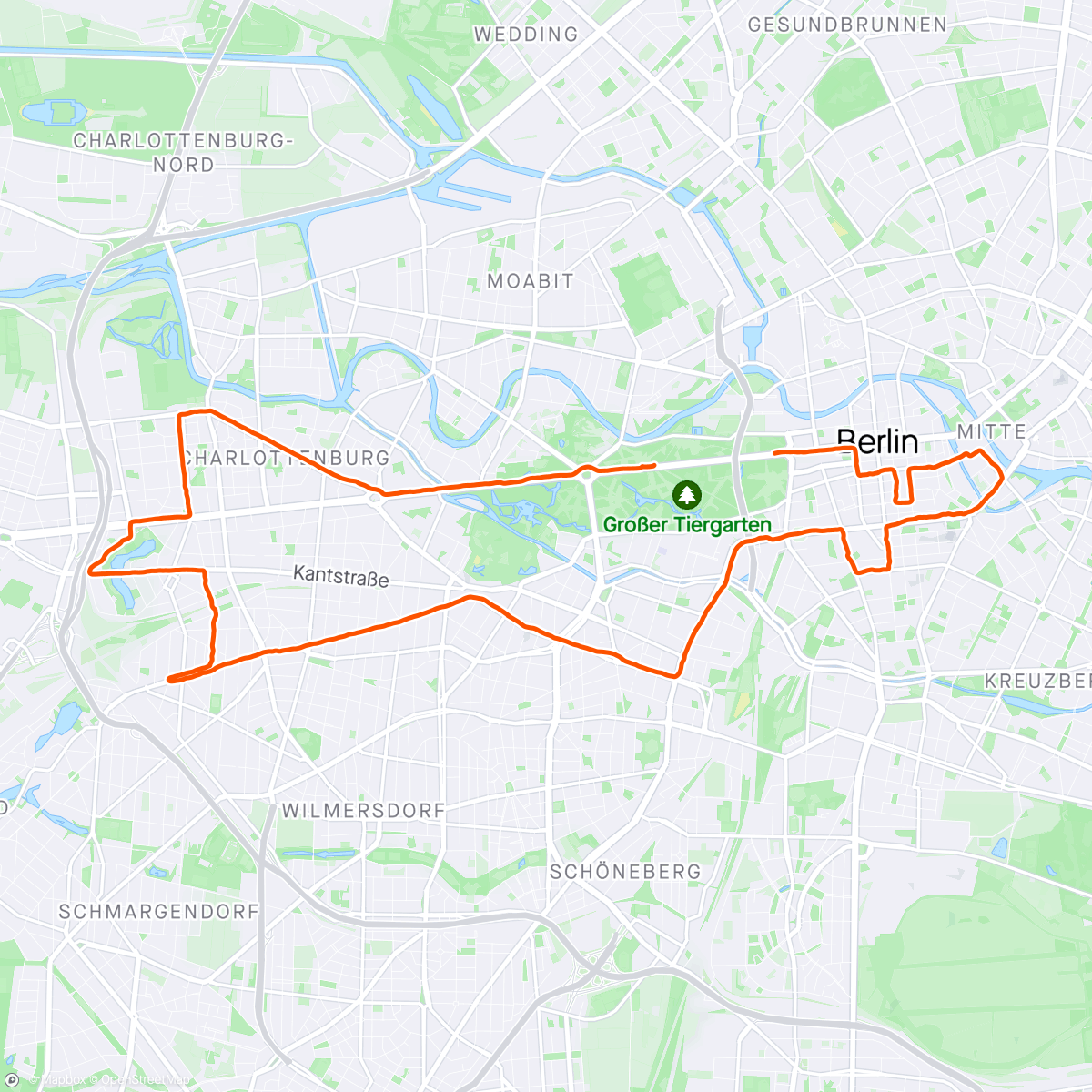 Map of the activity, Berlin Halbmarathon 2024