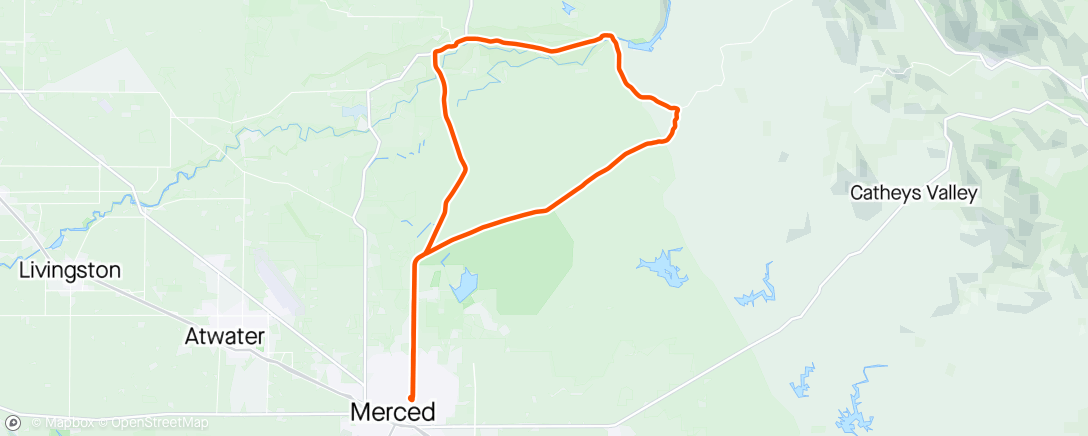 Map of the activity, Middle “Oh-No”where Tour-Merced