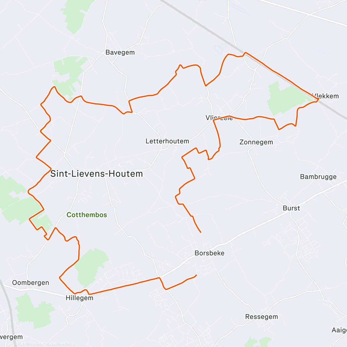 Map of the activity, Morning gravel Ride