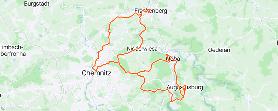 Map of the activity, InTeam auf die Augustusburg