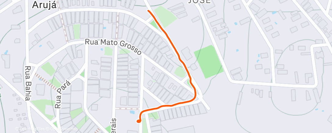 Map of the activity, Corrida matinal