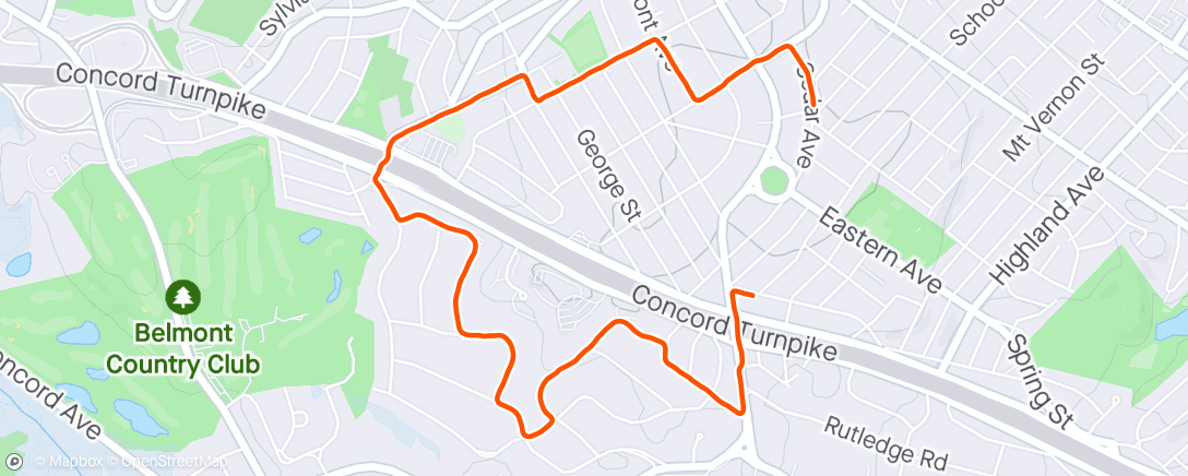 Map of the activity, Morning Run