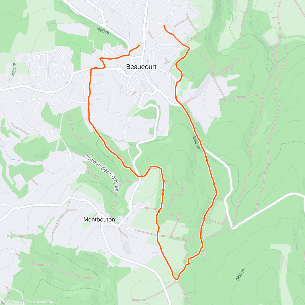 Map of the activity, Randonnée gourmande du BOS