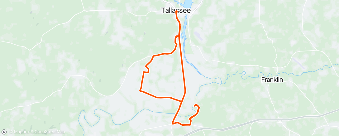 Map of the activity, Wrecked,got skinned up,hurt, rode back in the damn dark. At least it happened in the dirt and on a positive note, I found a really cool place to wreck my bike.