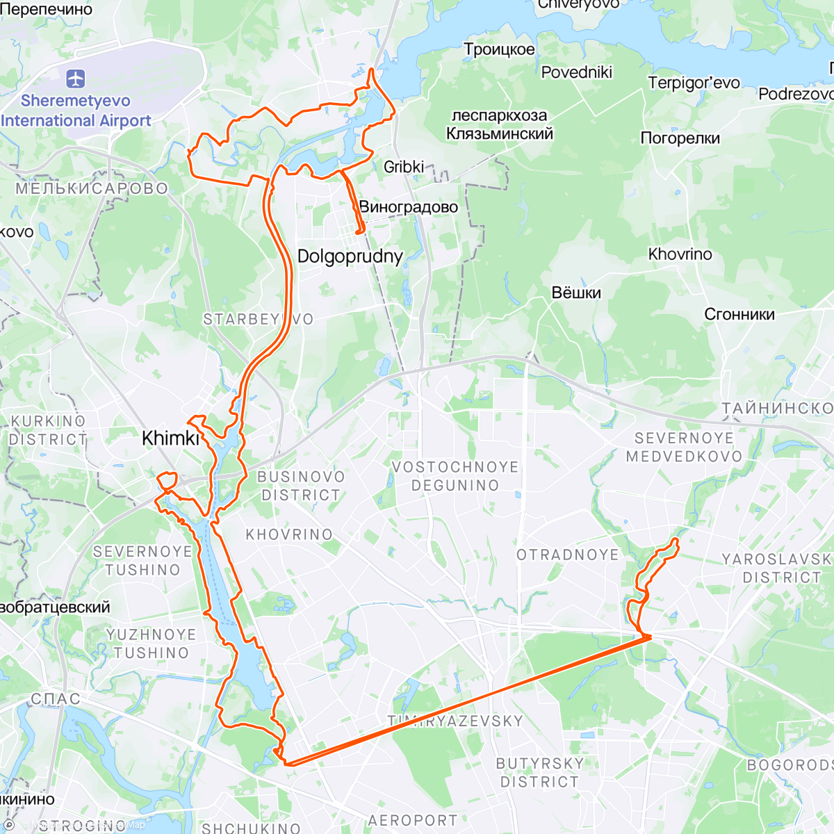 Mapa da atividade, Вдоль канала 🦦