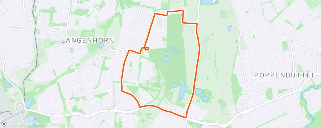 Map of the activity, 7.5k Saturday