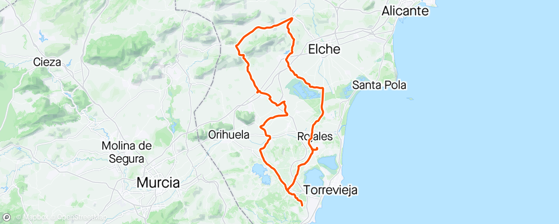 Карта физической активности (La Zenia, Hondon)