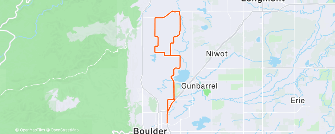 Map of the activity, Lunch Ride