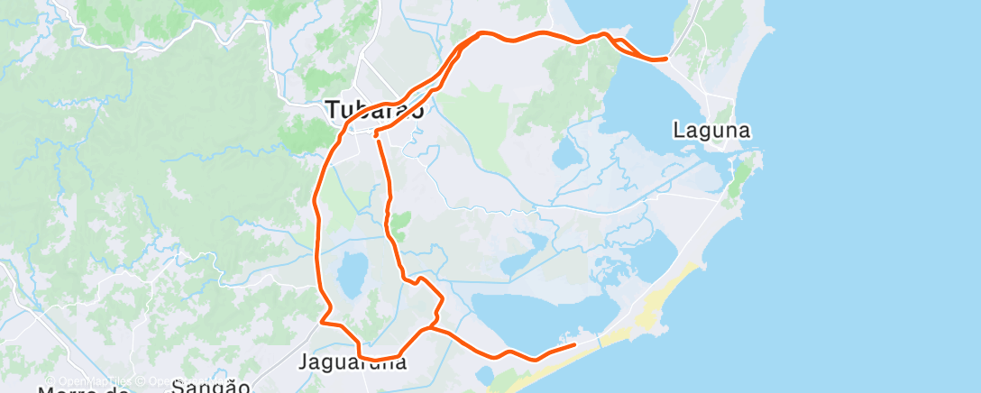 Map of the activity, Pedalada vespertina