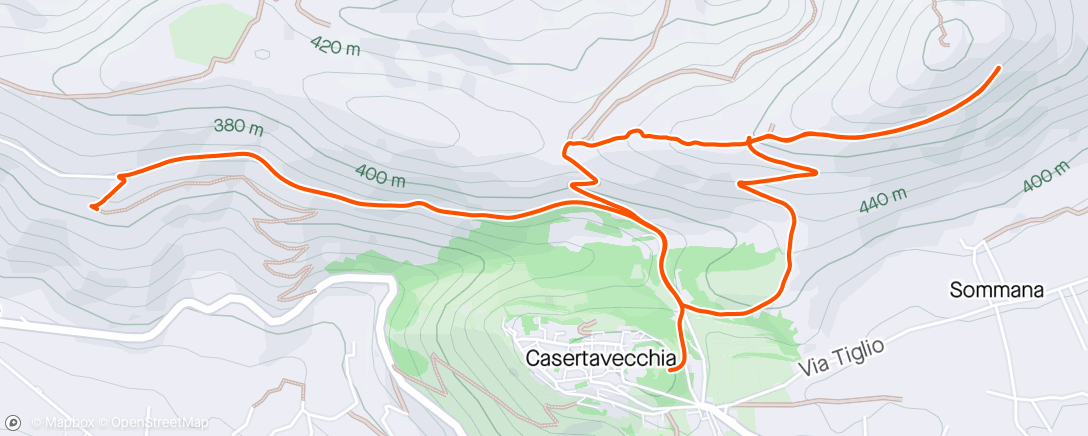 Map of the activity, Percorso Caserta