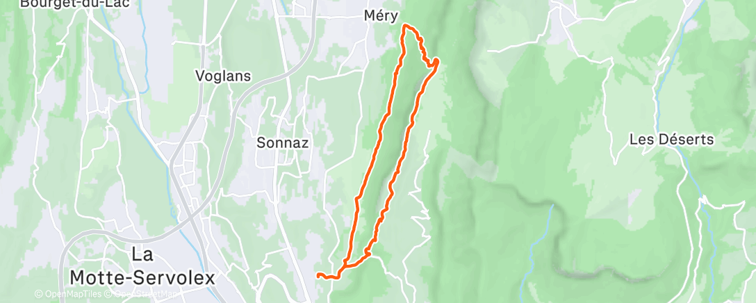 Map of the activity, Trail dans l'après-midi