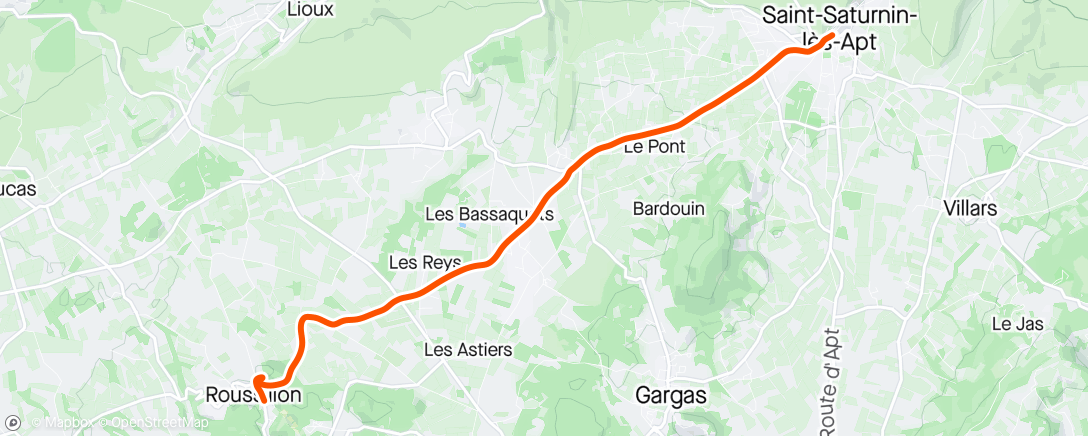 Map of the activity, Lunch Ride pour rentrer