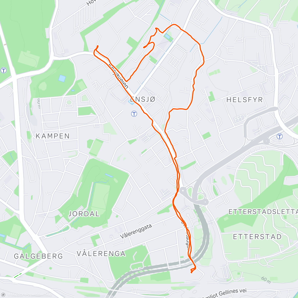 Map of the activity, Ruslings