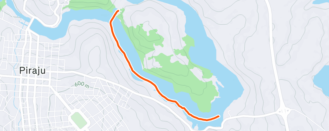 Map of the activity, Caiaquismo ao entardecer